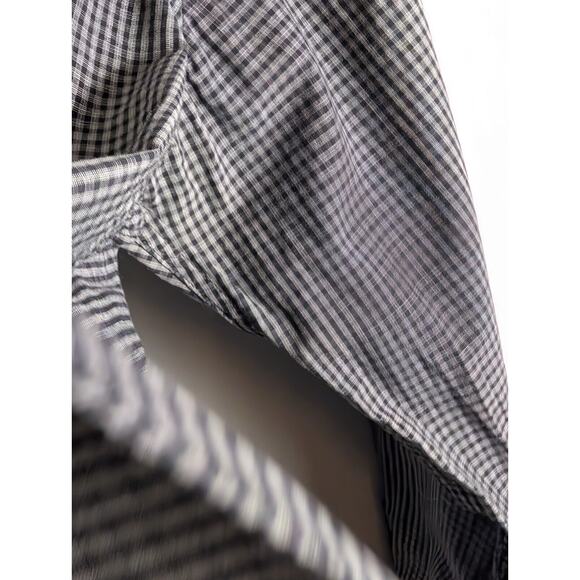 APT. 9 Mens Button Up Shirt Plaid Long Sleeve Gray Cotton Boho Formal Small - Picture 6 of 15